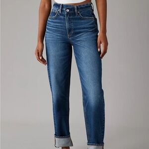 AE super high rise straight leg jeans